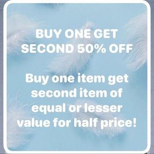 SALE! BUY ANY 1 GET 50% OFF 2nd item (of equal or lesser value) in bundle of 2!